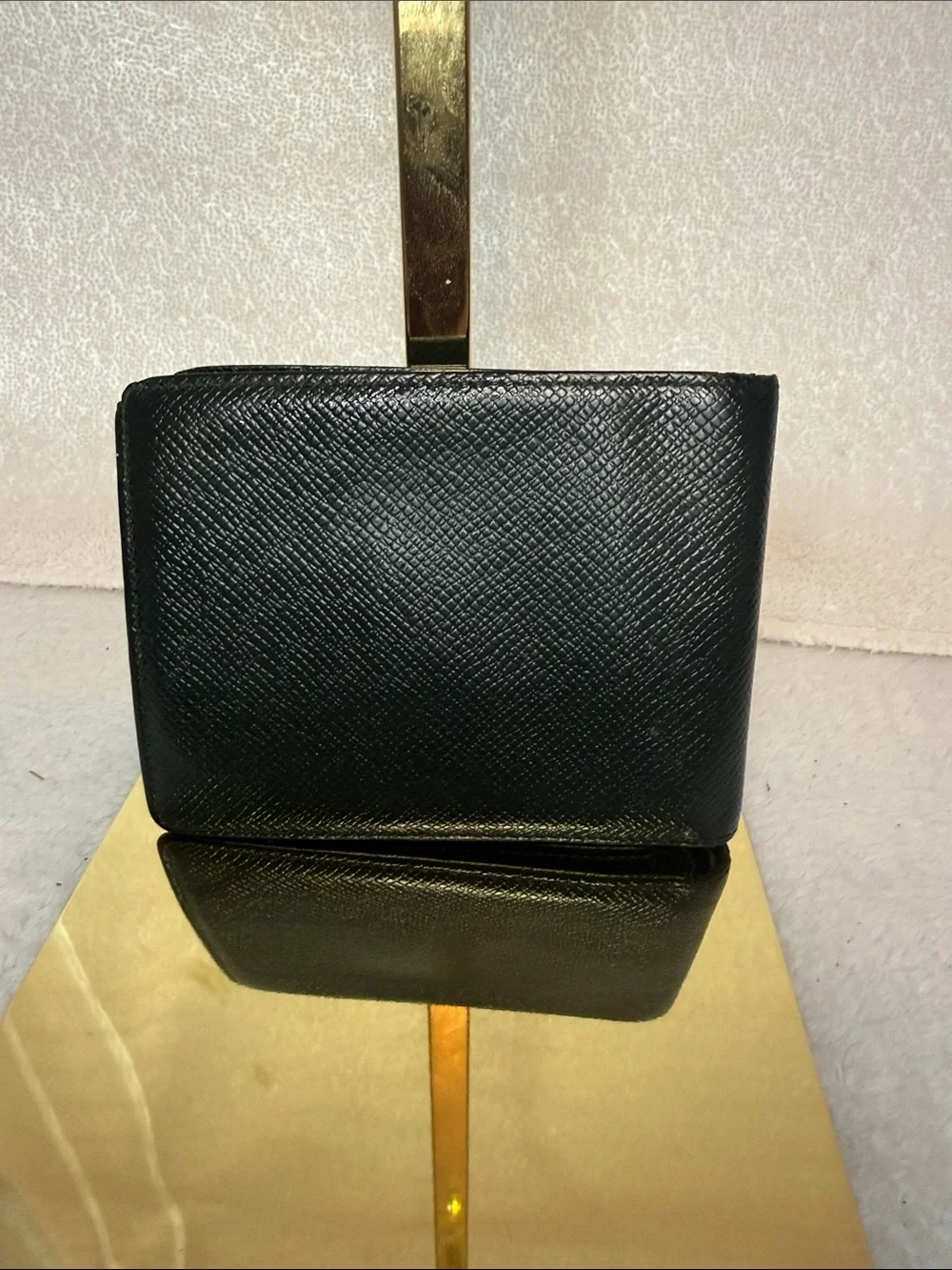 Louis Vuitton Compact Wallet Men’s Taiga Leather Bifold Dark Green Small France